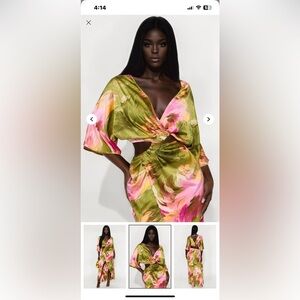 Vibrant Floral Wrap Dress